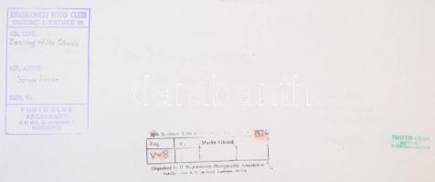 Vincze János (1922-1998): Dancing of the Ghosts, fotó, hátulján feliratozva, pecséttel jelzett, 28,5...