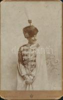 1902 Magyar nemesi testőrtiszt díszegyenruhában Oszkár aláírással / Hungarian royal guard photo 14x22 cm