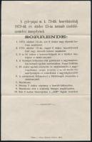 1871 A győr-pápai 72. honvéd zászlóalj zászlószentelésére szóló meghívó, nyomtatvány és levélboríték