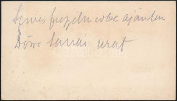Dr. Heim Pál (1875-1929) gyermekgyógyász, egyetemi tanár névjegykártyája, saját kezű soraival, 6x10,...