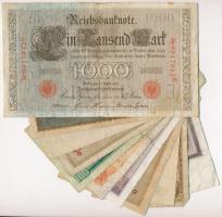 Vegyes: 20db-os bankjegy tétel, közte több horvát illetve német inflációs bankjegy T:III,III-
Mixed...