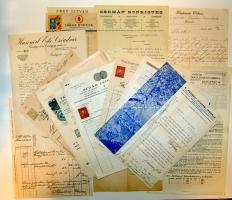 cca 1880-1940 27 db számla, üzleti levél díszes céges levélpapírokon, szép tétel