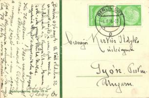 1936 Olympiajahr, Die Flaggen der teilnehmenden Länder. Reichssportverlag / Summer olympics, the fla...