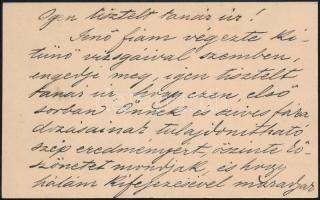 Weiss Manfréd (1857-1922) nagyiparos névjegye, saját kezű soraival, 6,5x10 cm