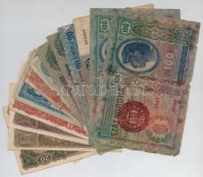 Vegyes: 14db-os korona tétel 1912-1920. közötti kiadások 1-100K közötti névértékek T:III-IV