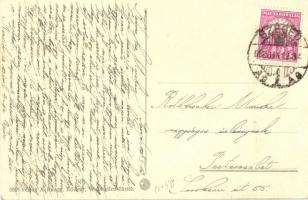 Humorous skiing art postcard. 550 Verlag A. Ruegg s: Arthur Thiele