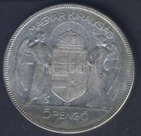 1930. 5P Ag "Horthy jobbra" T:3