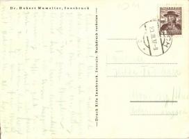 Humorous skiing art postcard. Druck Kifa Innsbruck s: Dr. Hubert Mumelter  (EK)