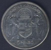 1930. 5P Ag "Horthy jobbra" T:3