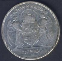 1930. 5P Ag "Horthy jobbra" T:3