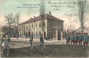 Miskolc, Huszár Ferenc József laktanya. Montázslap katonákkal