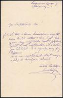 1899 Torma Zsófia (1832-1899) az első magyar régésznő saját kézzel írt levele és aláírása