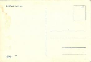 Pöstyén, Piestany; látkép repülőgéppel, víztorony / panorama view with airplane, water tower