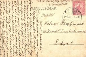 Dunaföldvár, Rákóczi utca, Községháza, templom Dávid-csillaggal. Kiadja Somló Manó (EK)