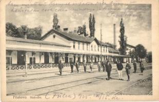 Fülek, Filakovo; vasútállomás / Nadrazie / railway station (Rb)