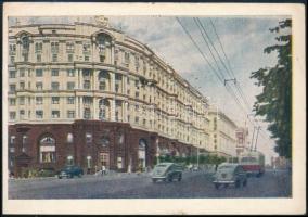 1953 A magyar vívó válogatott tagjainak aláírása képeslapon Moszkvából. Gerevich Aladár, Kovács Pál,...