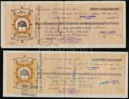 cca 1930 5 db váltó különféle címletek és bélyegzések. Esztergom