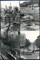 cca 1985 Budapesti villamosok tétele, 13 db vintage fotó, 8x11 cm és 10x15 cm között