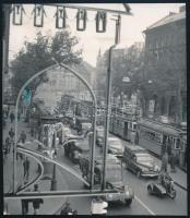 cca 1985 Budapesti villamosok tétele, 13 db vintage fotó, 8x11 cm és 10x15 cm között