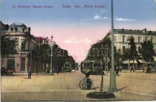 Sofia, Rue Marie Louise / street view with trams