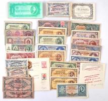 1964-1968. Különböző, Pécsett rendezett kiállítások alkalmából felülnyomott, nagyrészt pengő papírpénzek 409db-os gyűjteménye, ebből 20db ritkaság. Közte a szakirodalom számára ismeretlen darabok, pecsét színváltozatok, próbanyomatok, valamint 2db emlékboríték, rajta illeték- és postai bélyeg és bélyegzés és a Zsolnay Gyűjtőklub Pécs bélyegzése. Minden ritka darabról kétoldalas kép! Tartalmas gyűjtemény, érdemes megtekinteni! / Hungary 1964-1968. A collection of 409pcs of overprinted paper money commemorating different exhibitions at Pécs, among them 20 rare pieces. With unknown ones, different colored overprints and trials. With 2pcs of commemorative envelopes with paraphilatelic and postal stamps and cancellations. Two-sided picture about every rare piece! Its well worth seeing!