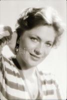 cca 1973 Színész portrék - Piros Ildikó, Bordán Irén, Görbe Nóra, Cserhalmi György, 4 db szabadon fe...