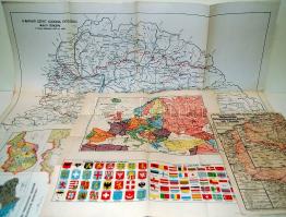 9 db nagyméretű térkép (egy kivételével háború előtti) kiváló állapotban