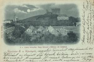 1899 Nagykövesd, Velky Kamenec; Sátoraljaújhely környéke, Rákóczi vár romja / castle ruins