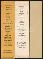 cca 1960 3 db különféle reklám könyvjelző