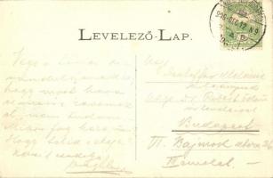 Tövis, Teius; Piac részlet a Fő úton, Katolikus templom, Maros híd, MÁV vasút Tövis és Karácsonyfalv...