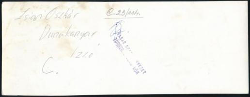cca 1972 Zsigri Oszkár (1933-?) 3 db vintage fotóművészeti alkotása, kettő feliratozott, 9x23,5 cm é...
