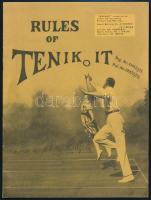cca 1930 Rules of Tenikoit angol nyelvű játék ismertető