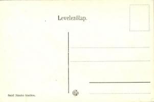 Újverbász, Verbász, Vrbas; utcaképek, templomok, Hungária kendergyár. Szecessziós képeslap, Seidl Ná...