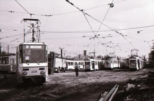 1984 Budapest, az 1-es villamos vonalán közlekedő próbajárat, 34 db szabadon felhasználható, vintage...