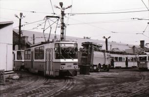 1984 Budapest, az 1-es villamos vonalán közlekedő próbajárat, 34 db szabadon felhasználható, vintage...