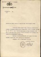 1918 Méhely Kálmán. mérnök, közgazdasági és szociálpolitikai író, államtitkár aláírása hivatalos levélen