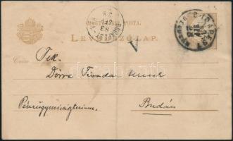1883 Révai Mór János (1860-1926) könyvkiadó, író, országgyűlési képviselő saját kézzel írt levele levelezőlapon, Dörre Tivadar (1858-1932) festőművésznek címezve