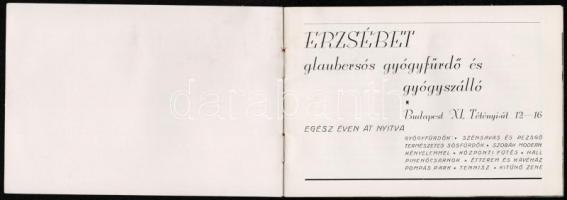 cca 1940 Erzsébet gyógyfürdő képes reklámnyomtatvány. 16p