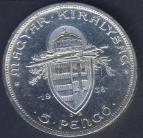 1938. 5P Ag "Szt.István" T:1/2 parányi ph.