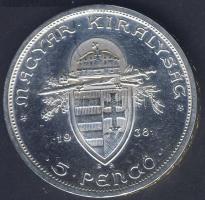 1938. 5P Ag "Szt.István" T:1/2 parányi ph.