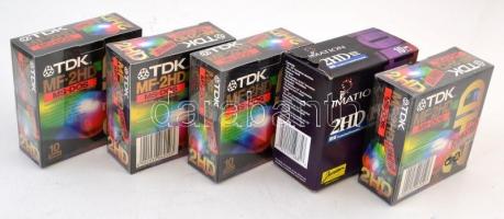 5 doboz floppy lemez (TDK ill. Imation, 10 db-osak), 4 db csomagolatlan