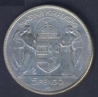 1930. 5P Ag "Horthy jobbra" T:3