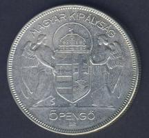 1930. 5P Ag "Horthy jobbra" T:2