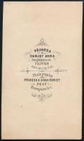 cca 1859 Prihoda és Christ Anna fényképészek pesti műtermében készült, vizitkártya méretű fénykép, 1...