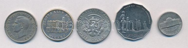 Vegyes: Ausztrália 2005. 50c Cu-Ni "II. Világháború megemlékezés" + Amerikai Egyesült Álla...