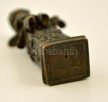 XIX. sz. Puttót ábrázoló bronz pecsétnyomó / Bronze seal maker. 6 cm