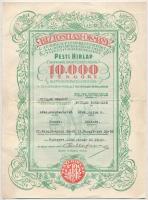 Budapest 1929. Angol Elemi Biztositó RT névre szóló biztosítási okmánya a Pesti Hírlap előfizetőinek 10.000P-ről, kitöltött, további oldalakon az általános balesetbiztosítási feltételek T:III