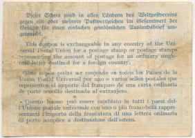 Amerikai Egyesült Államok ~1940-1950. 9c "Nemzetközi válaszdíjszelvény" vízejeles papíron,...