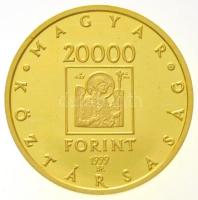 1999. 20.000Ft Au "Államalapítás 1000. évfordulója" (7g/0.986/22mm) T:PP felületi karc 
H...