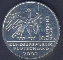 NSZK 2000. 10M Ag "10 éves a német egység" T:1/2